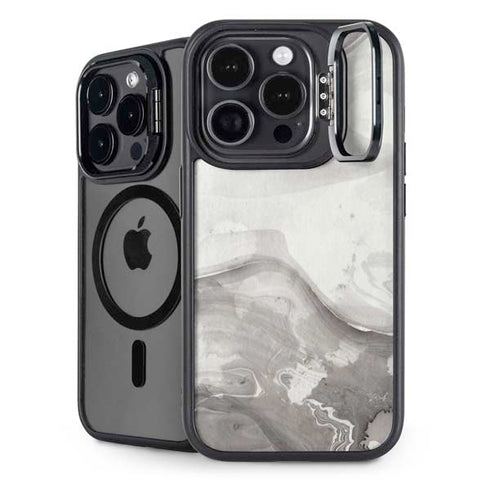 Marbleized Grey iPhone 15 Pro Kickstand Case